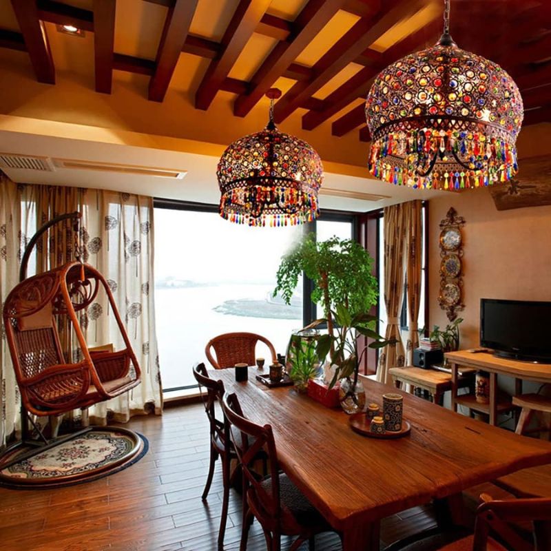 Lampe Bohème Élégance Asiatique