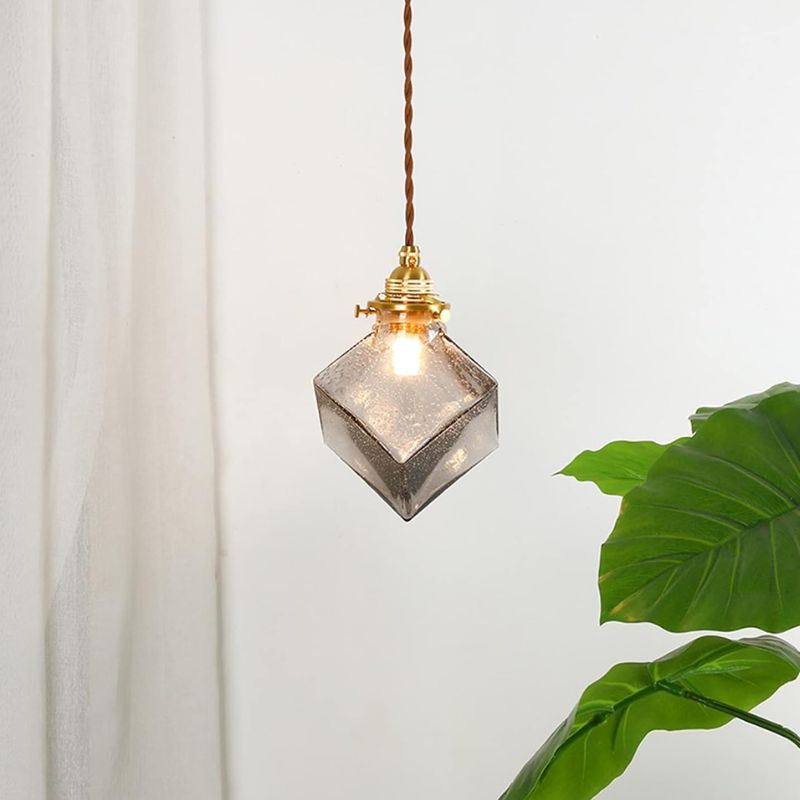 Suspension Vintage Chic En Verre Transparent
