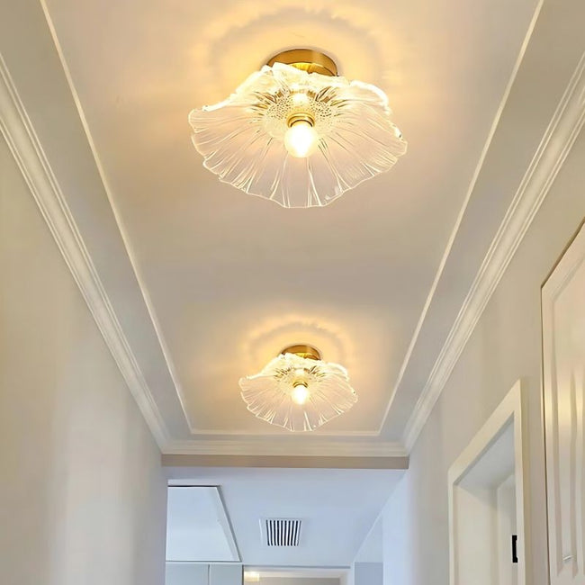 Plafonnier en Verre Design Fleur