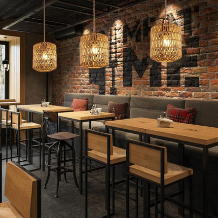 Suspension Extérieur Rétro En Rotin