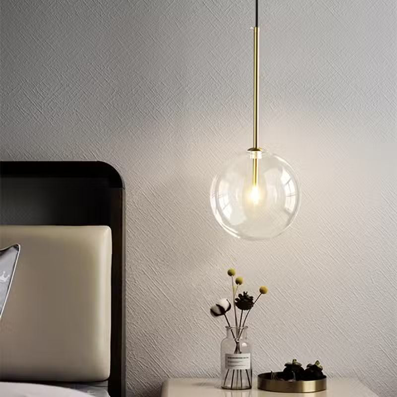Suspension Moderne en Forme de Boule Transparente