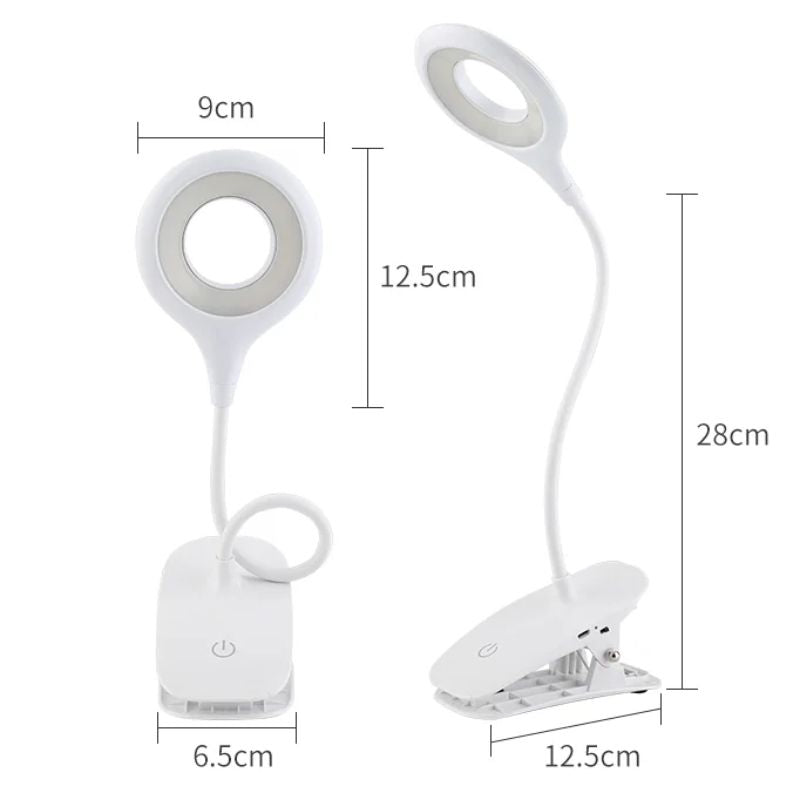 Lampe De Lecture À Pince Avec Clip Élégant
