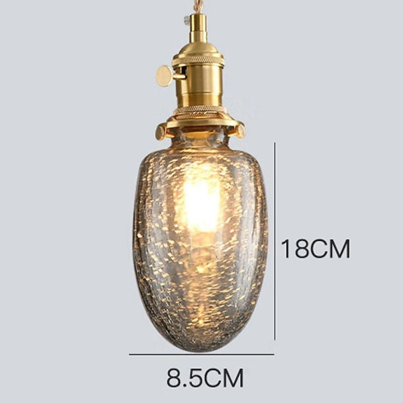 Suspension Vintage Verre Sculpté Ambiance Loft