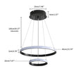 Lampe Design Suspendue Double Anneaux Élégants