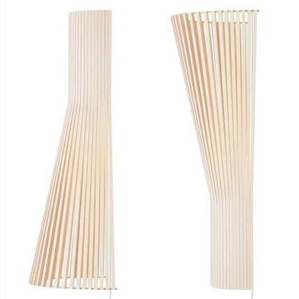 Applique Murale Japonaise En Bois Massif