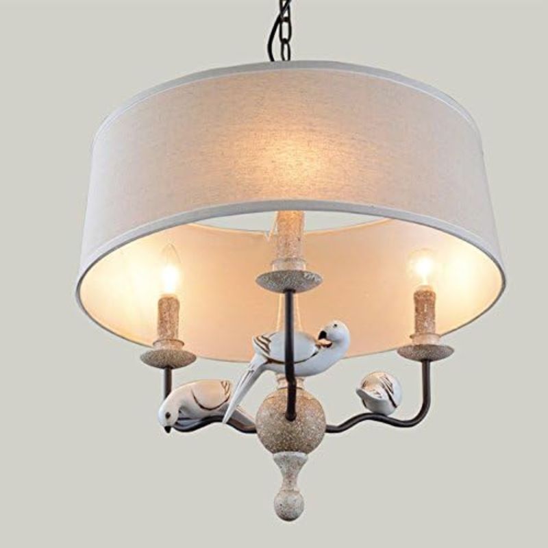 Suspension Vintage avec 3 Oiseaux