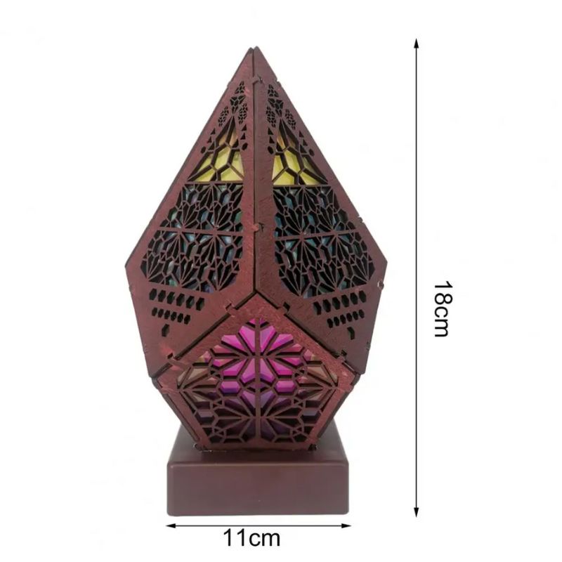 Lampe Bohème Géométrique En Bois