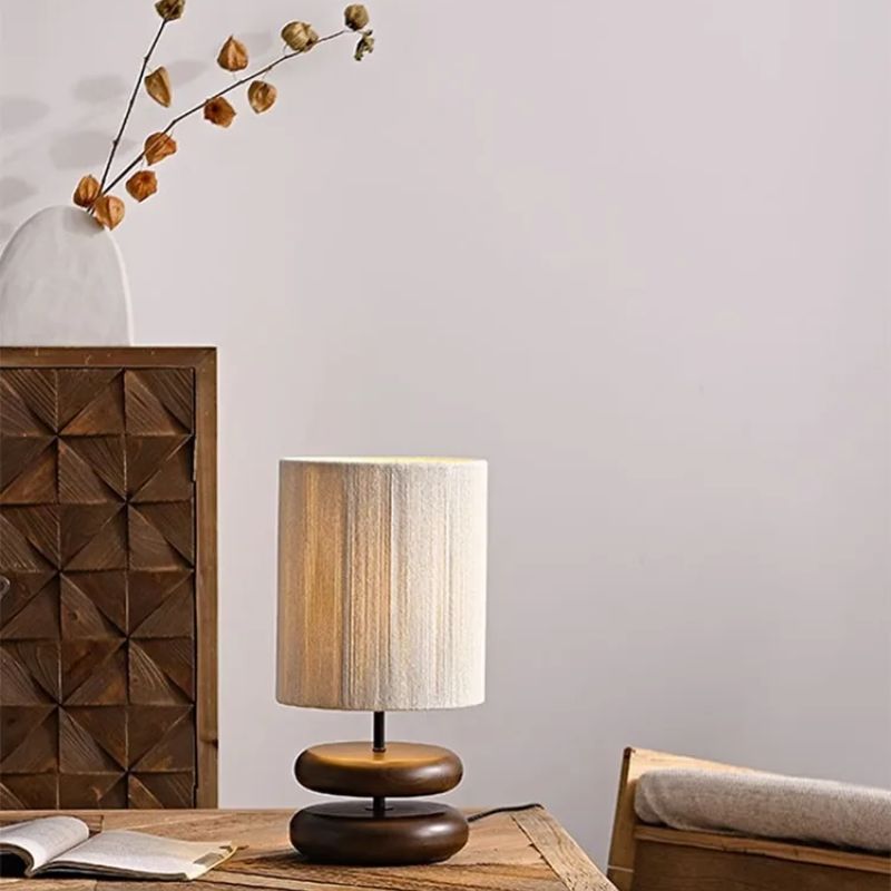 Lampe Japonaise Élégante En Bois Massif