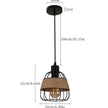 Suspension Industrielle Design Cage Rétro Élégant