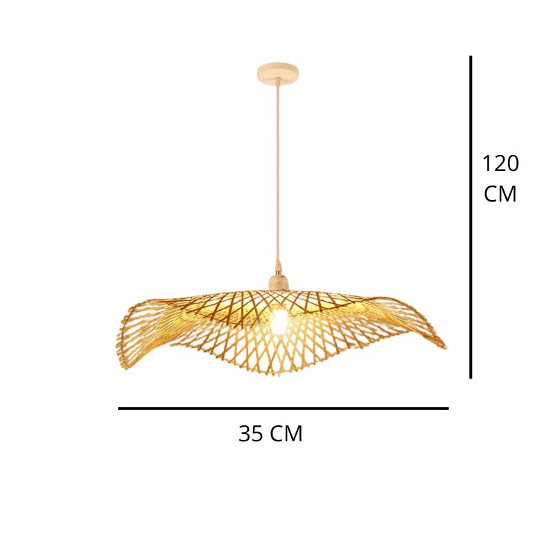 Suspension Salon Artisanale Finition Bambou