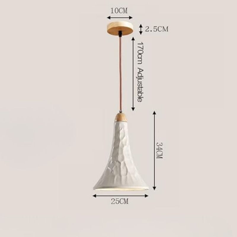 Lampe Vintage Suspendue Avec Finition Minérale Unique