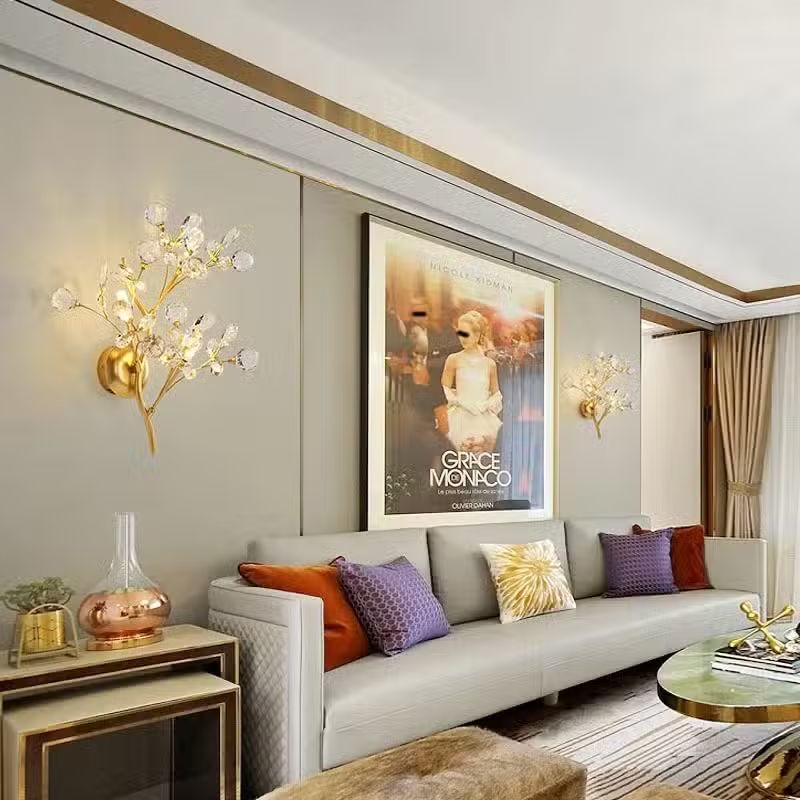 Applique Murale Chambre Éclat Fleur Cristal