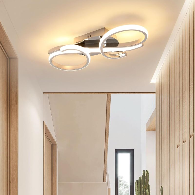 Lampe Design Géométrique Murale Argentée