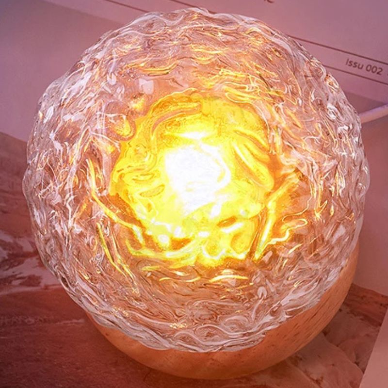 Veilleuse Cristal avec Effet Ondulation D’Eau