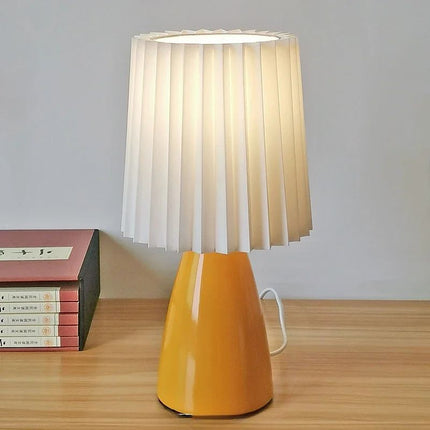 Lampe De Table Chic Avec Abat-Jour Plissé