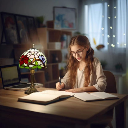 Lampe Tiffany Design Oriental Multicolore