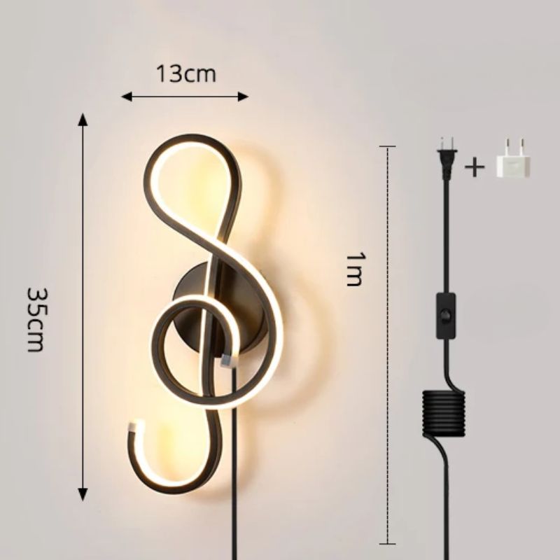 Applique Murale Couloir Touche Musicale Moderne