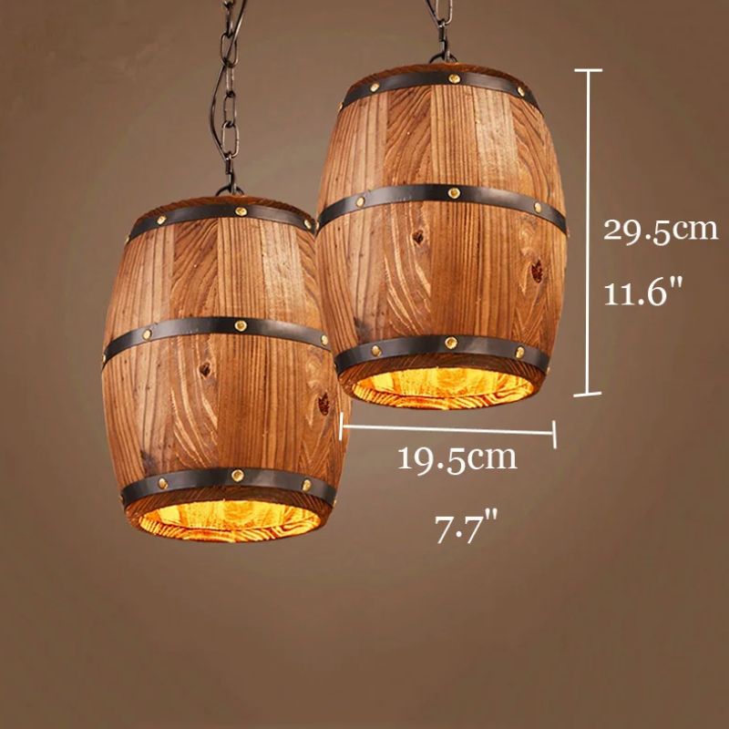 Suspension Vintage Chic en Bois Naturel