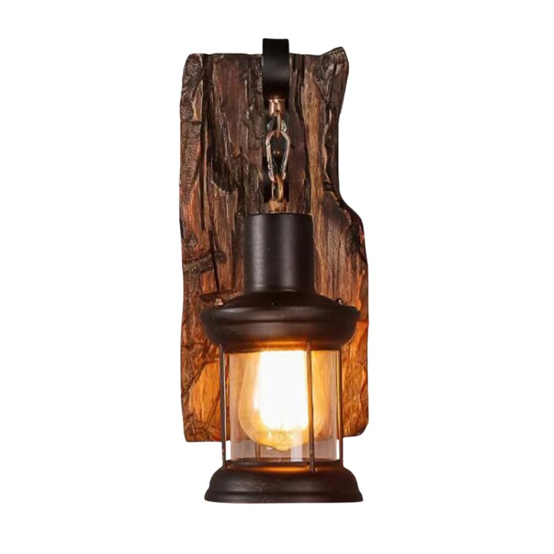 Applique Murale Industrielle Vintage Avec Lanterne En Métal