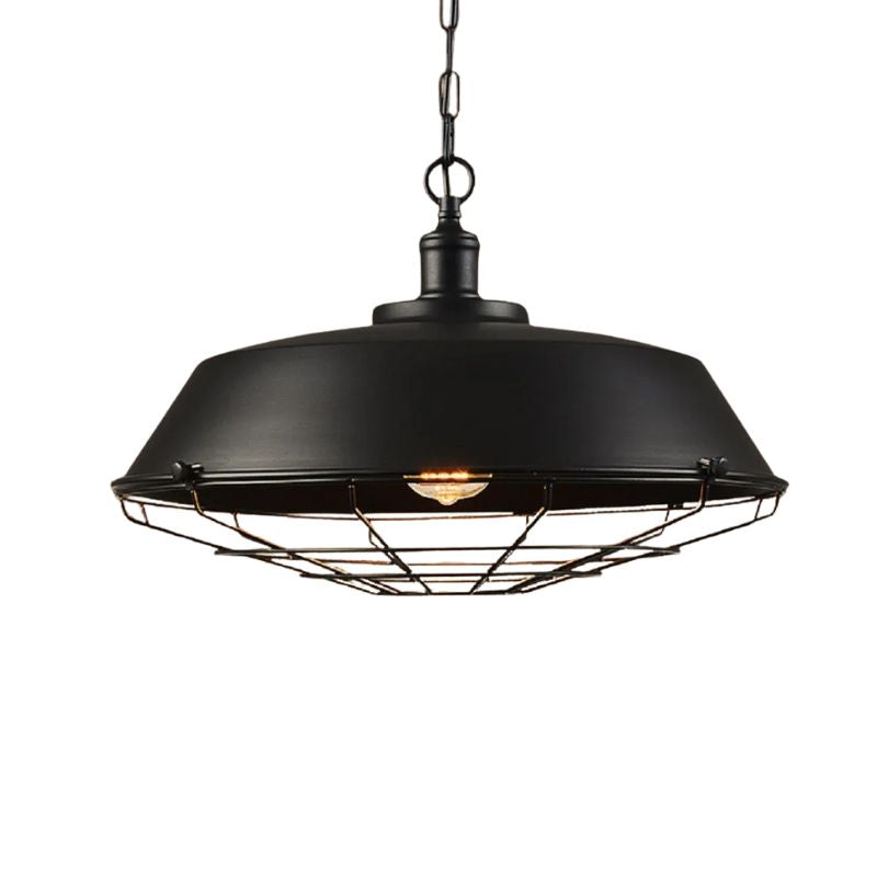 Suspension Industrielle Fer Forgé Vintage