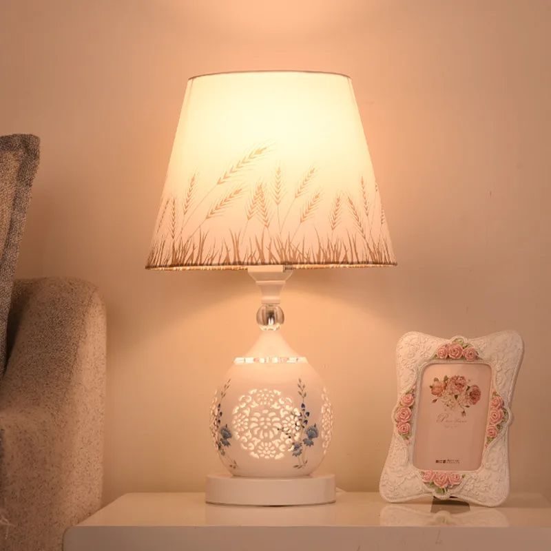 Lampe de Chevet Céramique Florale