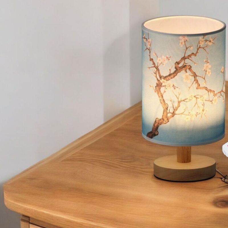 Lampe Japonaise Avec Veilleuse LED Intégrée