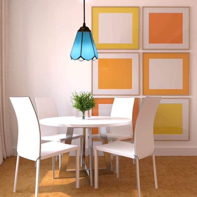 Lampe Tiffany Nuances Bleu Méditerranéen