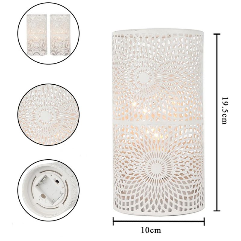 Lampe De Table LED Design Scandinave En Métal Décoré