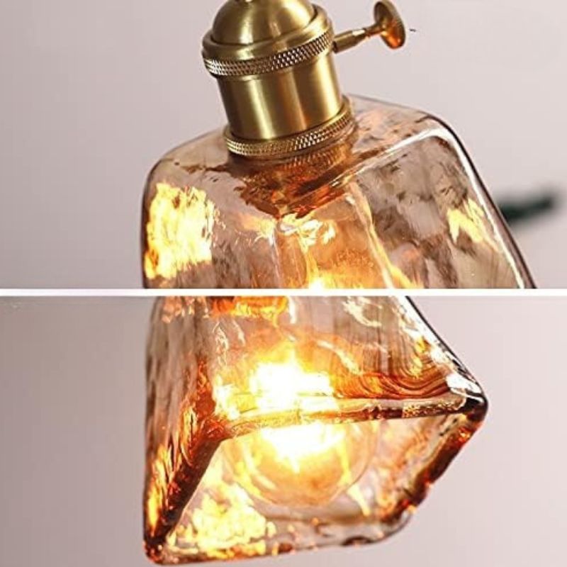 Suspension Vintage Créative En Verre Effet Artisanal