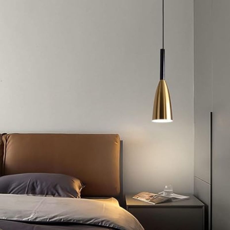 Suspension Industrielle Look Contemporain Doré