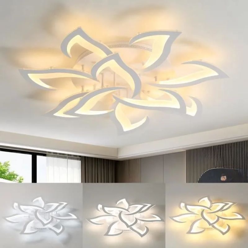 Lampe Moderne Effet Lotus Sculptural