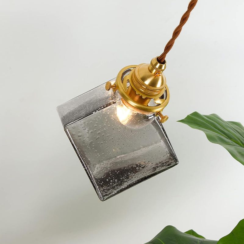 Suspension Vintage Chic En Verre Transparent