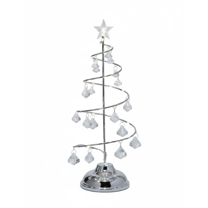 Lampe De Table Arbre De Noël LED En Cristal
