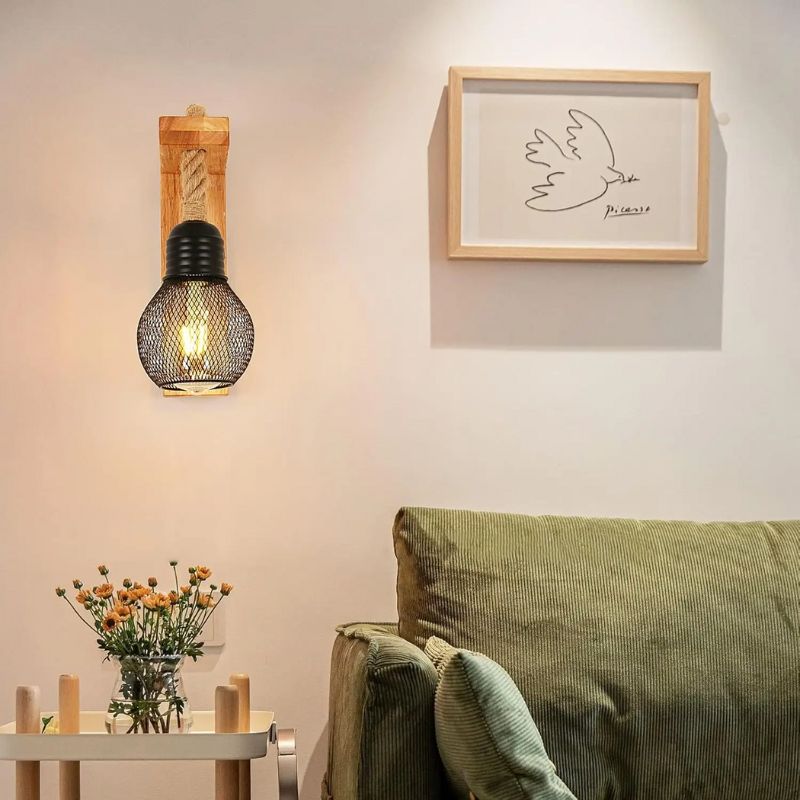 Applique Murale Industrielle Design Rétro En Métal