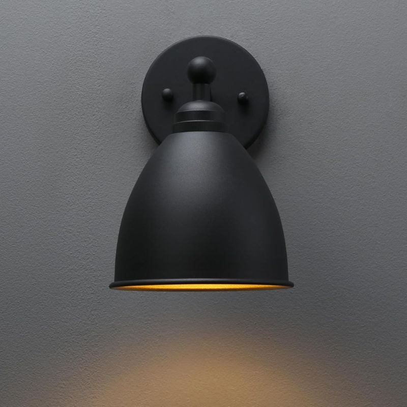 Applique Murale Industrielle Noir Mat Style Rustique