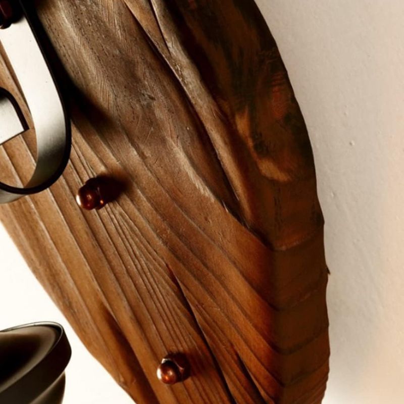 Applique Murale Vintage En Bois Et Métal Style Lanterne