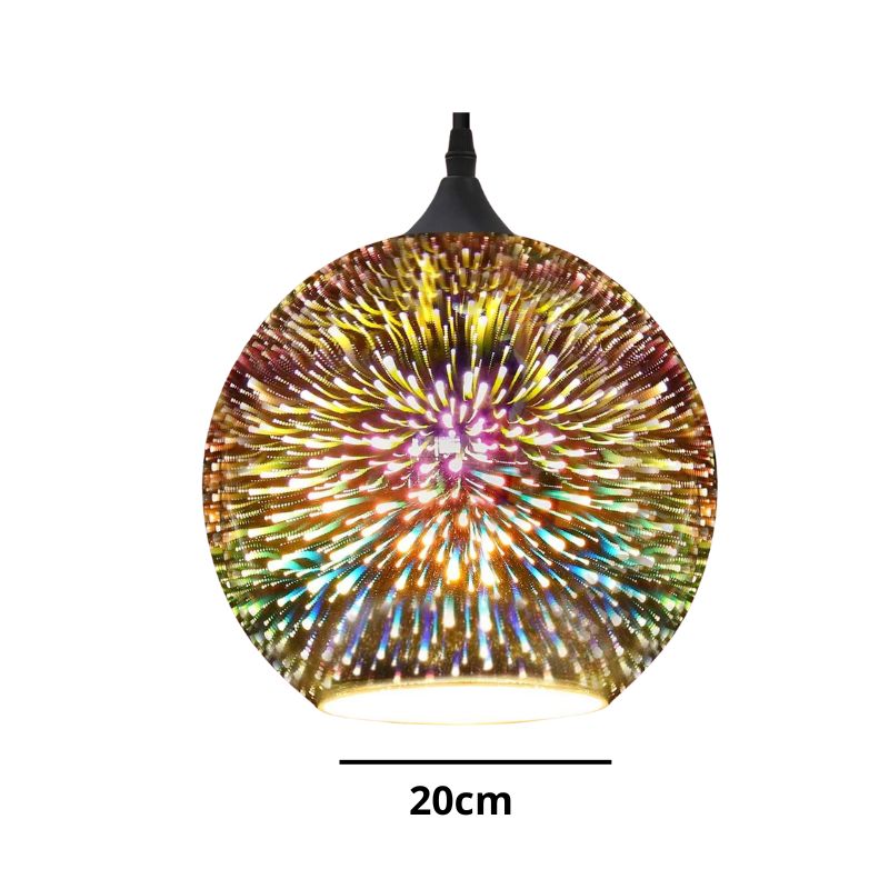 Suspension Bohème Lampe En Boule De Verre Chic