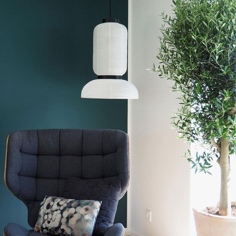 Suspension Japonaise Élégante En Papier De Riz