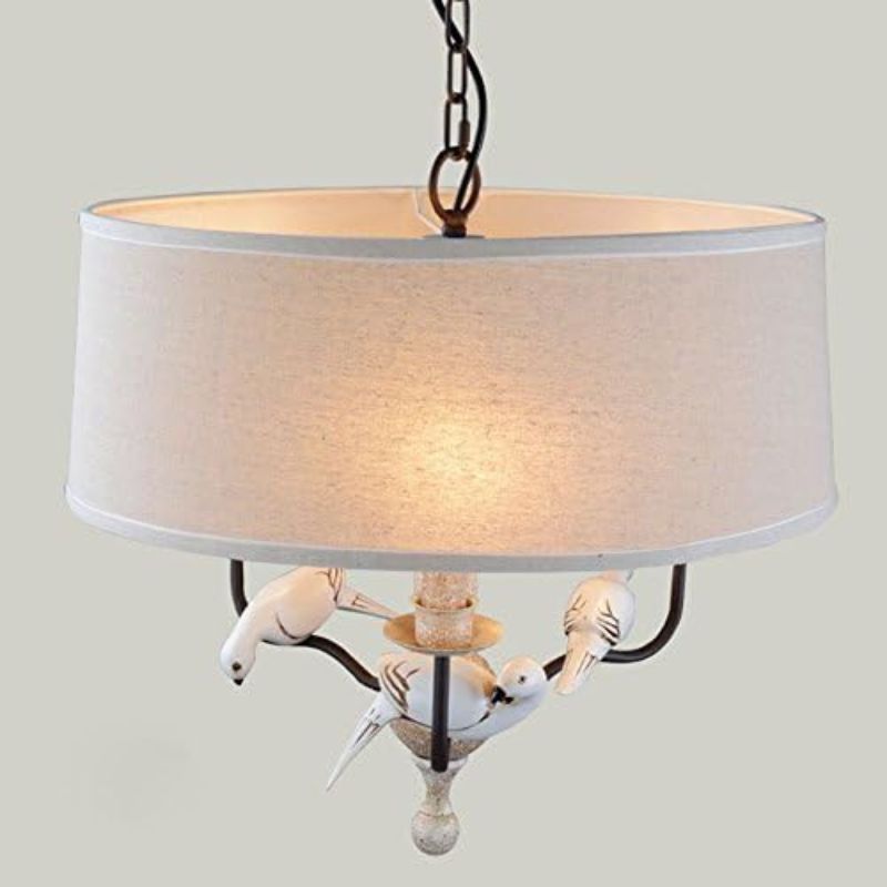 Suspension Vintage avec 3 Oiseaux