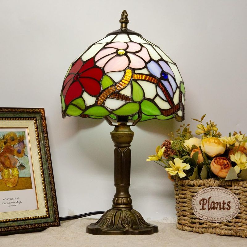 Lampe Tiffany Design Oriental Multicolore