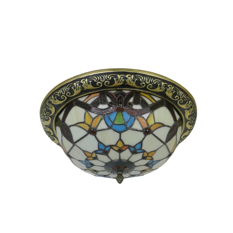 Lampe Tiffany Plafonnier Rétro Multicolore