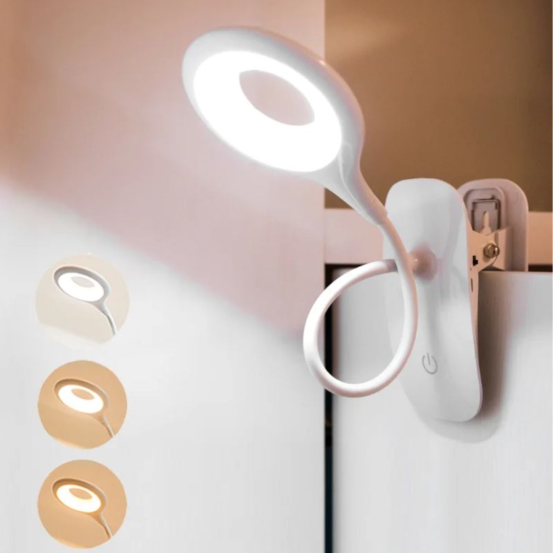 Lampe De Lecture À Pince Avec Clip Élégant