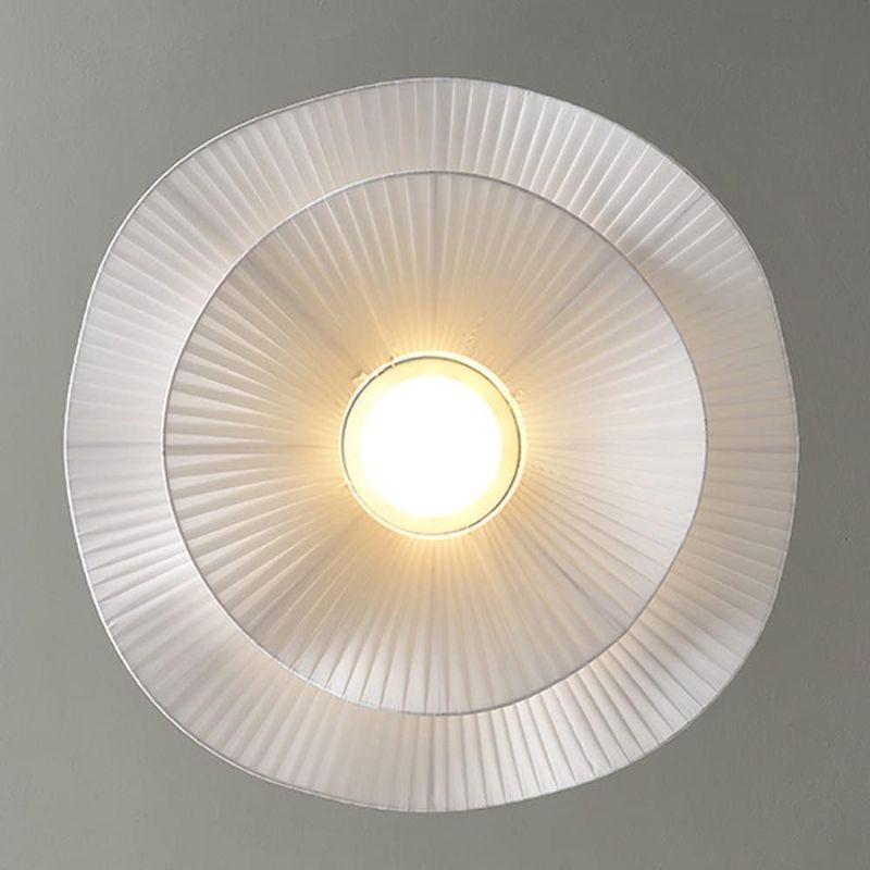 Suspension Minimaliste Élégance Tissu Blanc