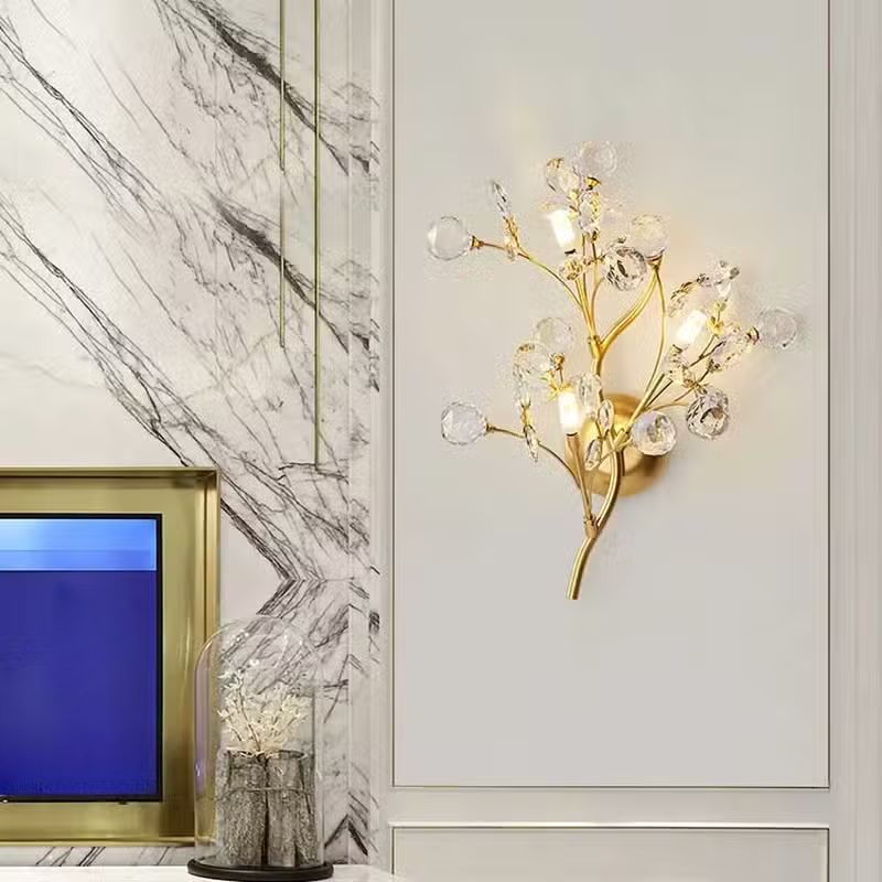 Applique Murale Chambre Éclat Fleur Cristal