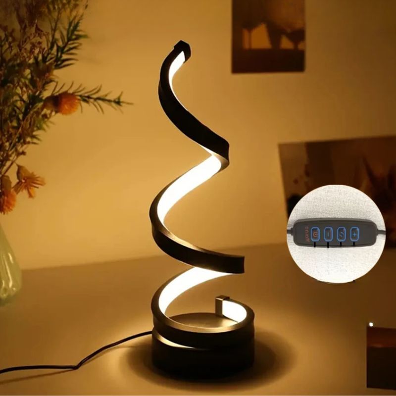 Lampe De Bureau Spirale Lumineuse