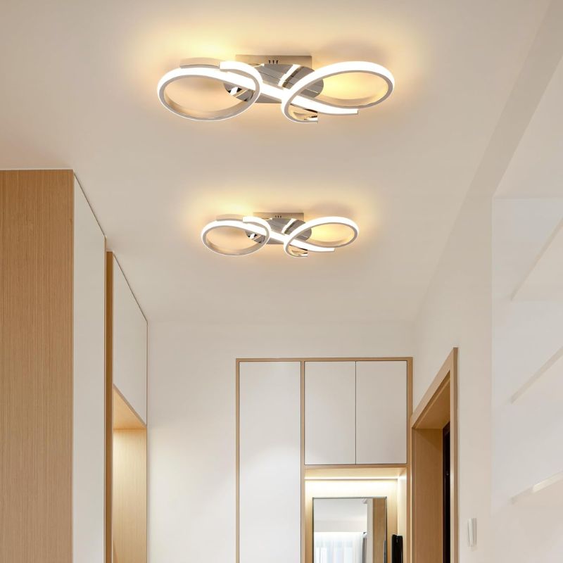 Lampe Design Géométrique Murale Argentée