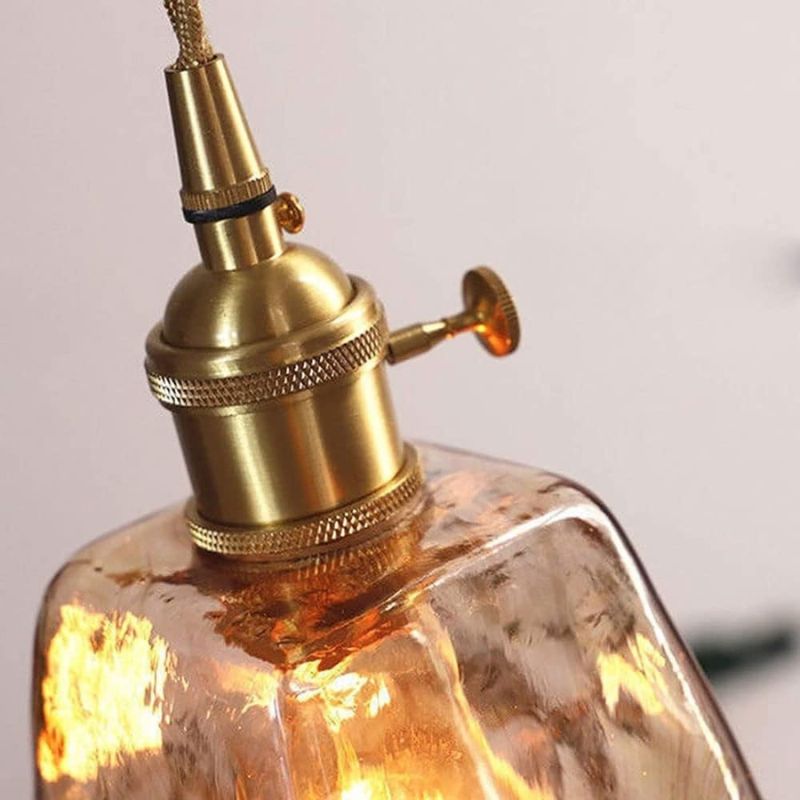 Suspension Vintage En Verre Design Nordique Élégant