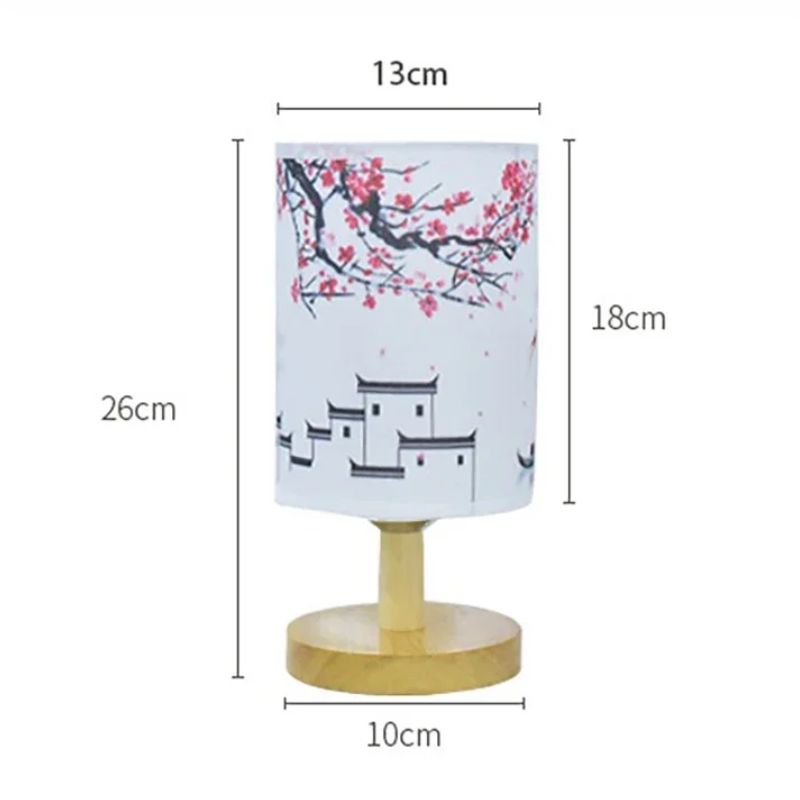 Lampe Japonaise Décorative Avec Tissu Imprimé