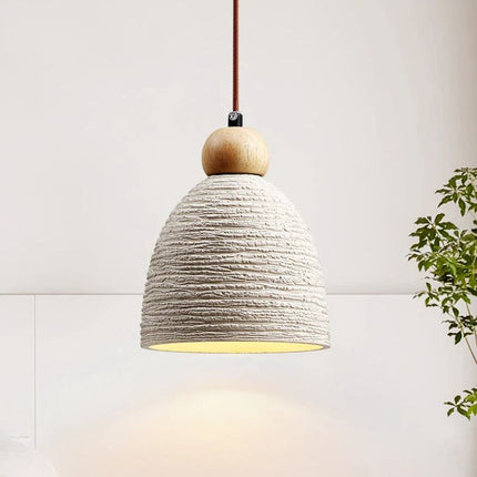 Lampe Vintage LED Suspendue En Pierre Sculptée