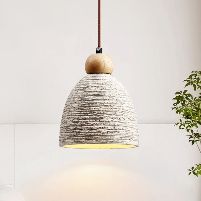 Lampe Vintage LED Suspendue En Pierre Sculptée